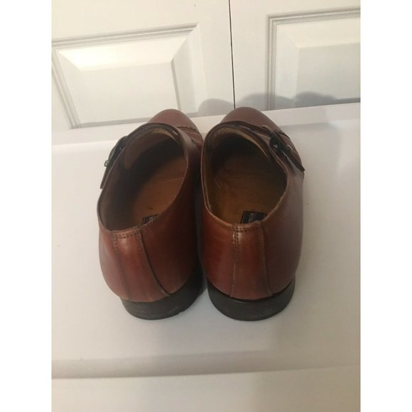 ITALIAN PREMIER Nordstrom Brown Men’s Sz 9 1/2‎ D Monk Strap Leather Dress Shoes